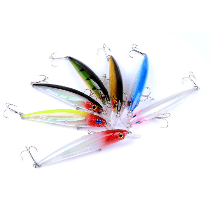 ZANLURE 7Pcs/Set 11Cm 13.4G Fishing Lure 0.6-1.8M Depth Minnow Floating Bait Wobblers Lure - MRSLM