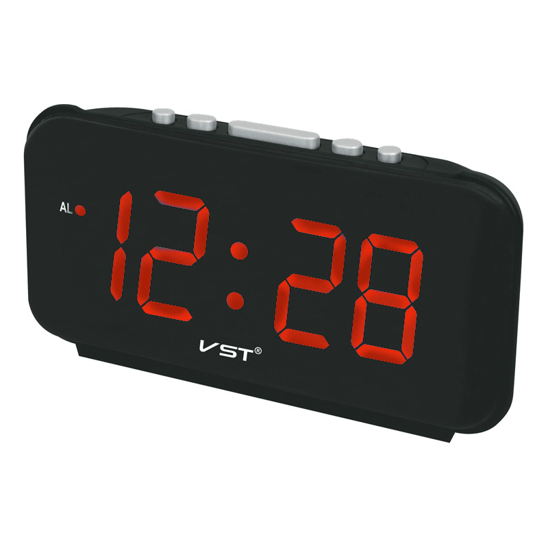 VST ST-4 Big Numbers Digital Alarm Clocks EU Plug AC Power Electronic Table Clocks with 1.8 Large LED Display Home Decor Gift for Kids - MRSLM