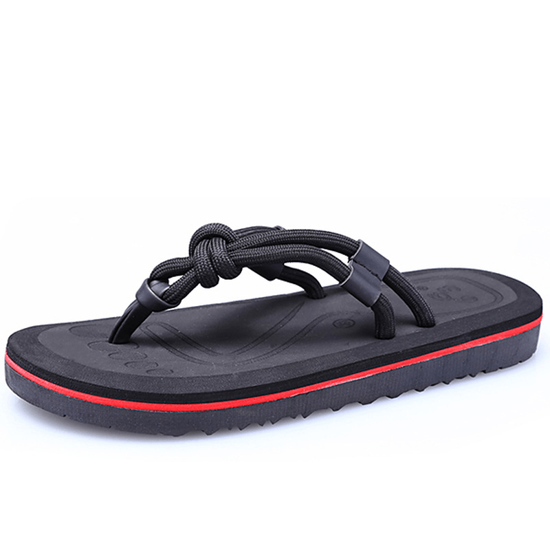 Men Soft Sole Clip Toe Slippers Summer Beach Shoes - MRSLM