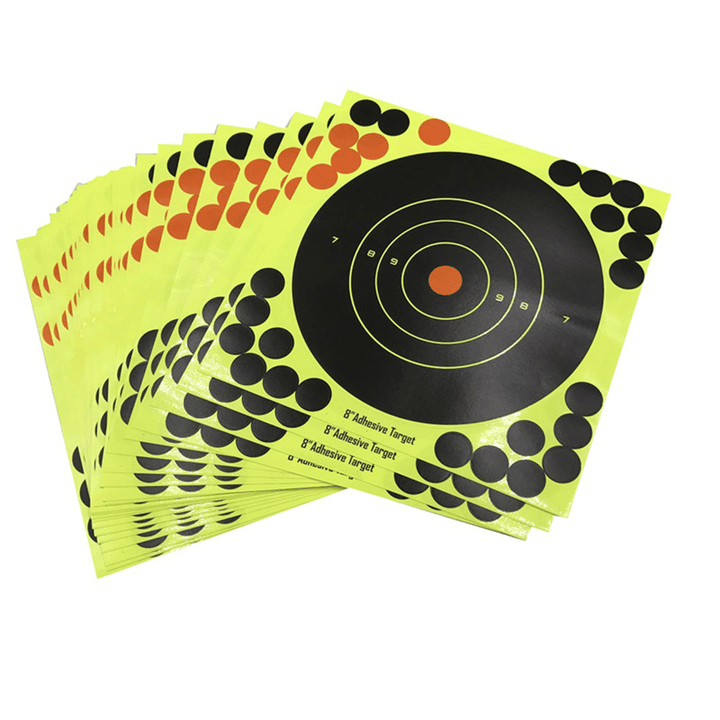 10PCS Shooting Adhesive Targets Splatter Reactive Target Sticker Paper 20*20CM - MRSLM