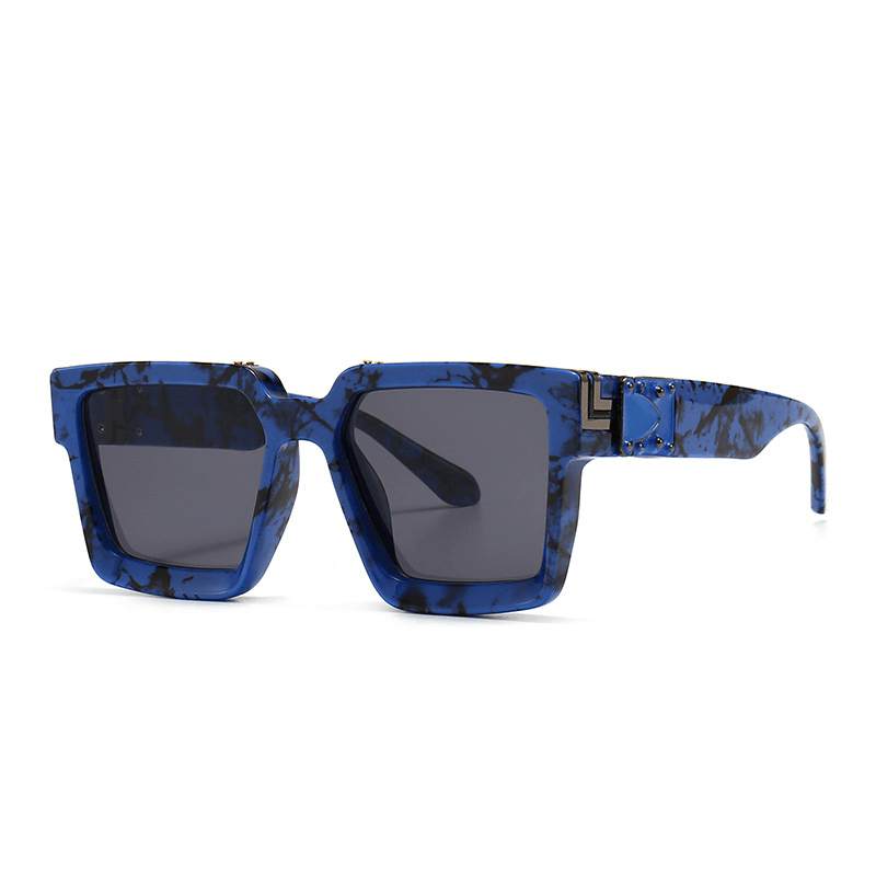 Retro Cloud Print Modern Blue Sky and White Cloud Sunglasses Female - MRSLM