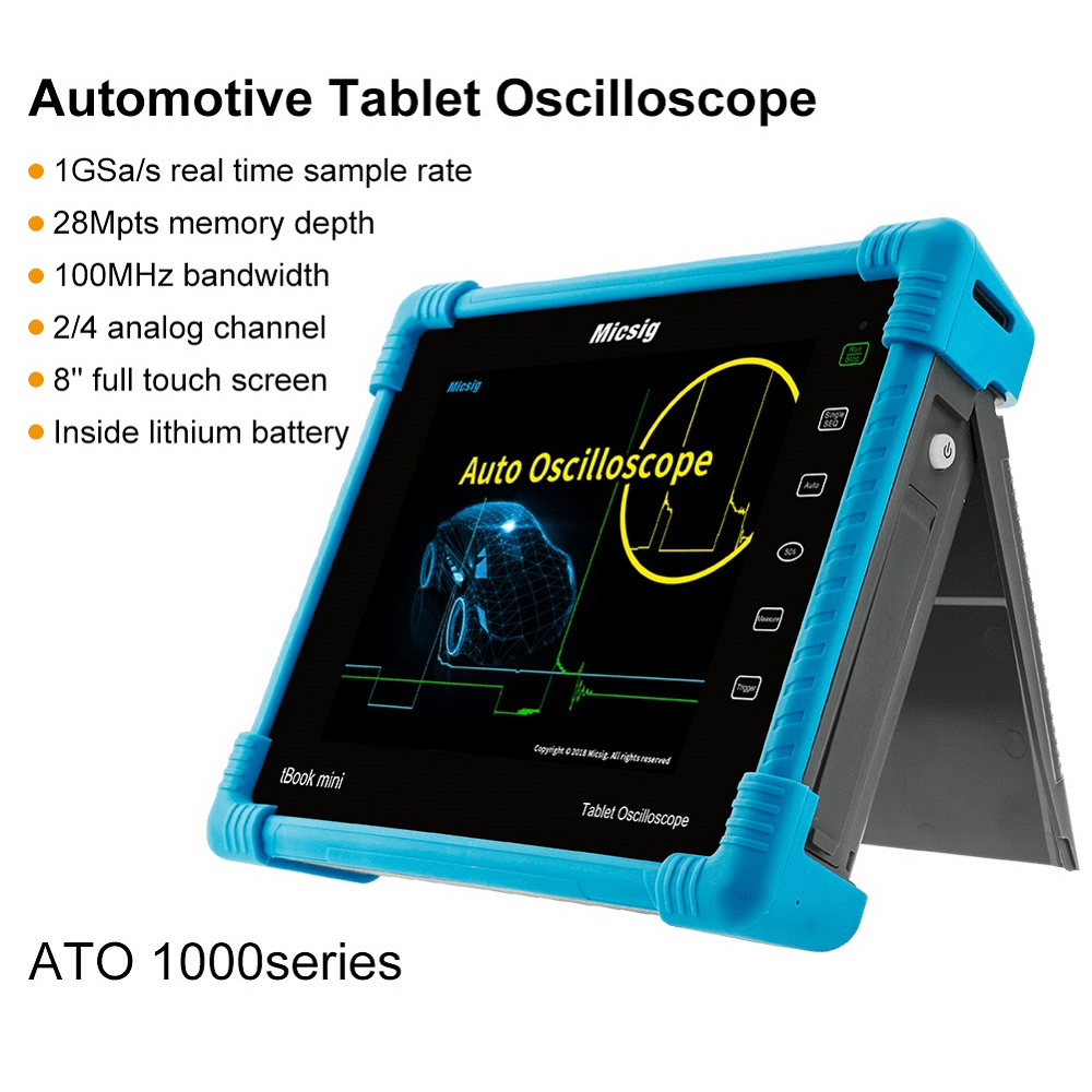 Micsig ATO1104 Digital Tablet Oscilloscope 100Mhz 4CH Handheld Oscilloscope Automotive Scopemeter Oscilloscope - MRSLM