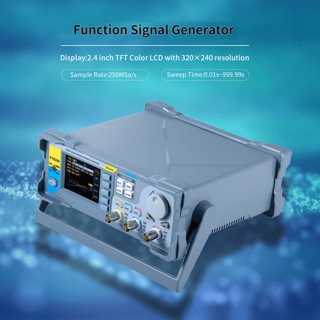 Fy8300-10Mhz/30Mhz/60Mhz Fully Numerical Control Three+Four Channel Function/Arbitrary Waveform Signal Generatorgenerator Signal-Source-Frequency-Counter DDS Three-Channel Signal Generator - MRSLM