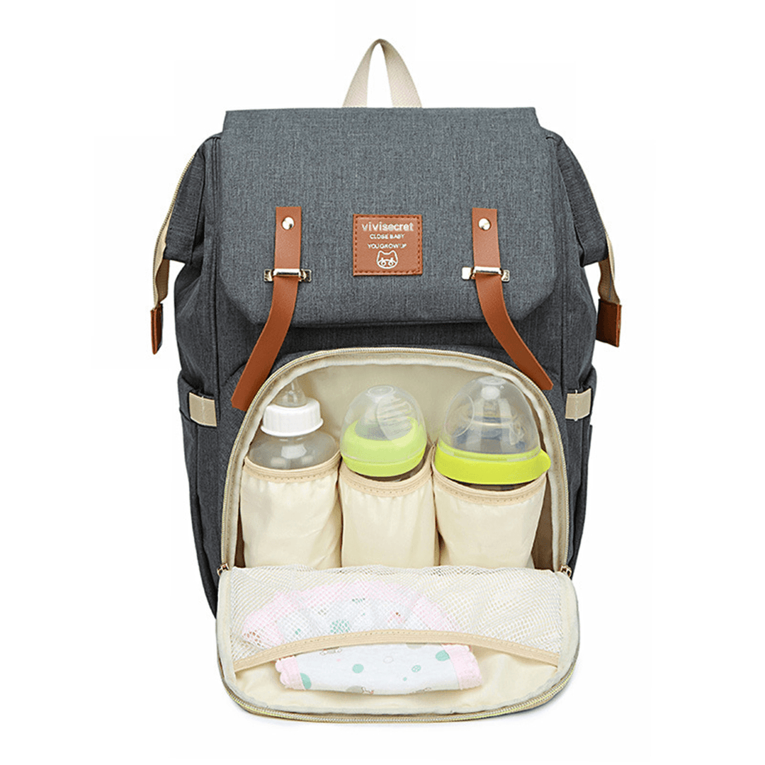 21L USB Mummy Backpack Waterproof Baby Nappy Diaper Bag Shoulder Handbag Outdoor Travel - MRSLM