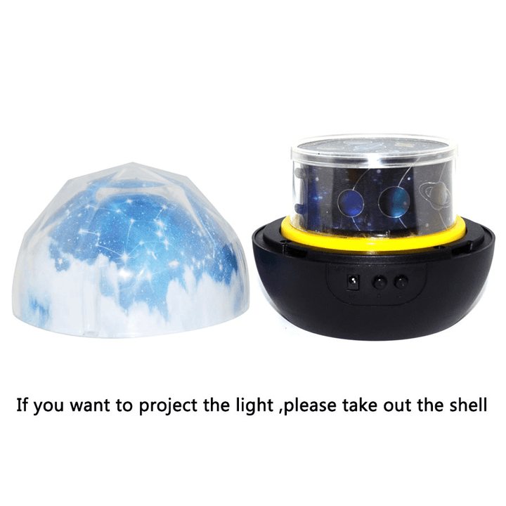 Starry Sky Earth Rotate Projector LED Night Light USB AA Battery Powered LED Night Lamp Novelty Baby Light - MRSLM