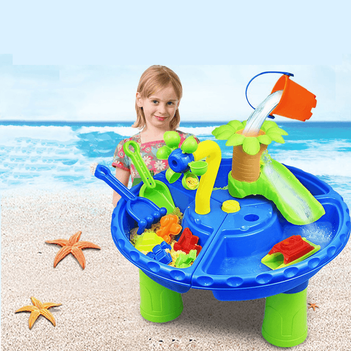 Sandboxes Sand & Water Table Beach Toys Set Beach Play Table Outdoor Garden Beach Table Sand Play Tool for Children - MRSLM