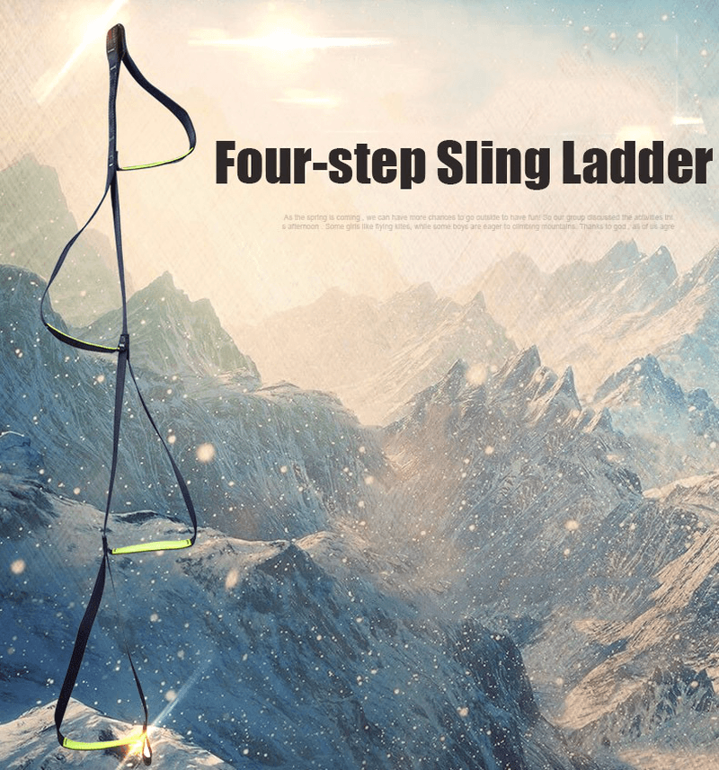 XINDA 9315 Outdoor Rock Climbing Four-Step Etrier Rise Rope Ladders Ascending Sling Accessory - MRSLM