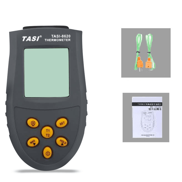 HS6802 High-Precision Digital Thermometer with Two Temperature Thermocouples Measuring Range -50°C to 1350°C - MRSLM