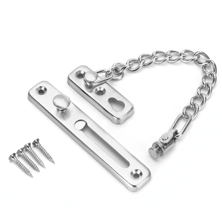 Stainless Steel Strong Security Door Chain Solid Home Safety Guard Lock Catch - MRSLM