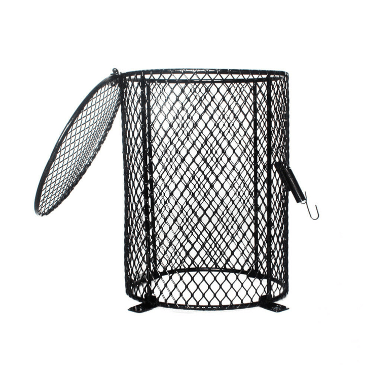 Round Reptile Heat Lamp Bulb Mesh Cage Protector Guard Anti-Scalding Lampshade - MRSLM