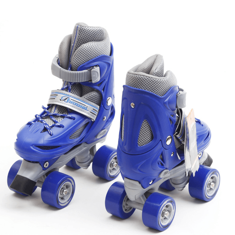 Kids Adjustable 4 Wheel Quad Roller Skates Boots Rollerblades for Childrens Adult - MRSLM