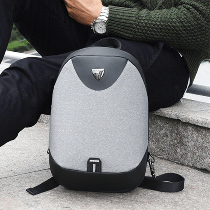 Men Polyester Antitheft Crossbody Bag Business Chest Bag - MRSLM