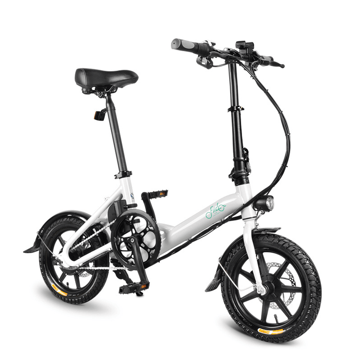 FIIDO D3 36V 5.2Ah 250W 14 Inches Folding Moped Bicycle 25Km/H Max 35KM Mileage Mini Electric Bike - MRSLM