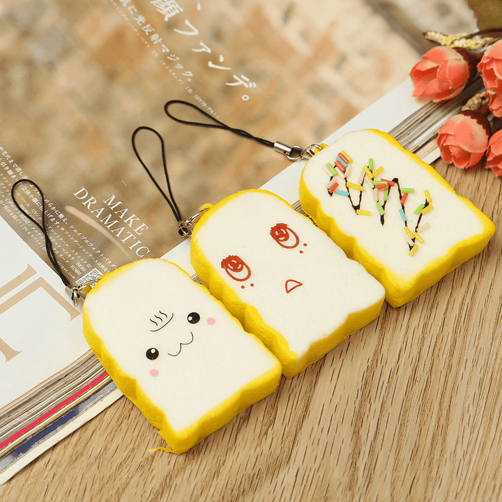 13PCS Simulated Bread Phone Pendant Phone Strap Cute Decoration - MRSLM