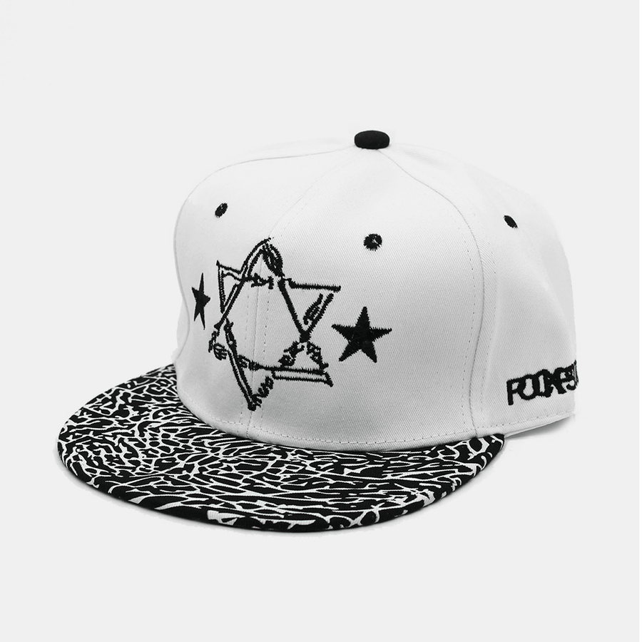 Unisex Star Letter Pattern Embroidery Cotton Flat Brim Hip Hop All-Match Baseball Cap - MRSLM