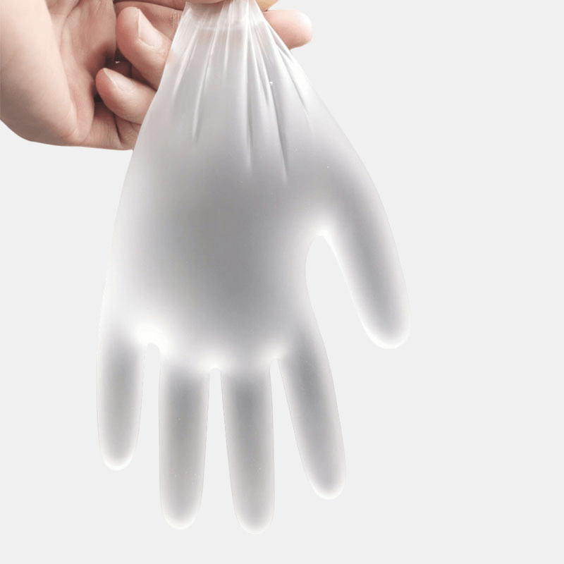 100Pcs PVC Transparent Disposable Nitrile Latex Gloves 3 Sizes - MRSLM