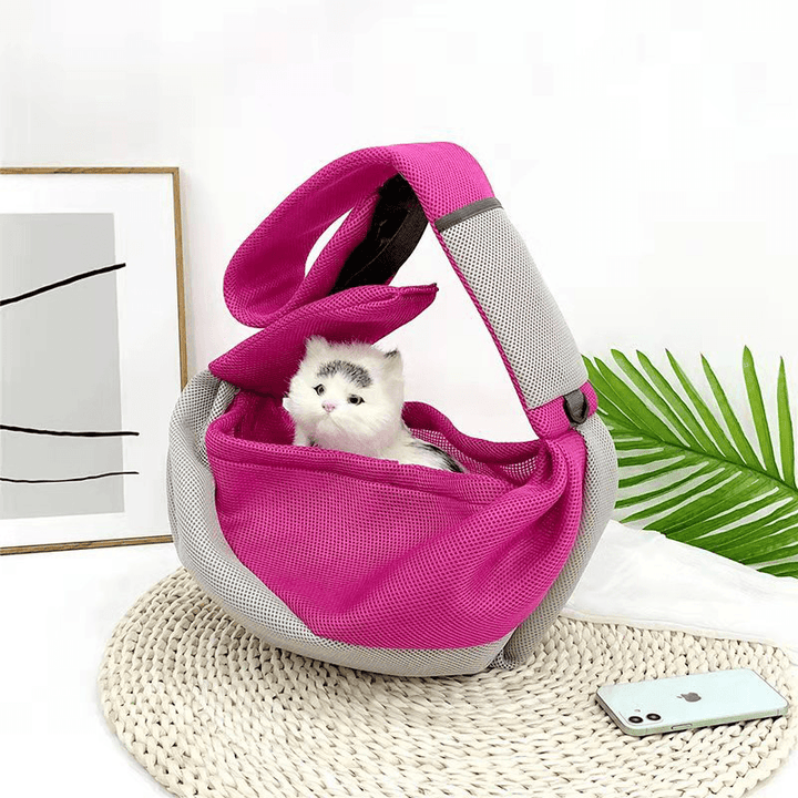 Pet Shoulder Bags Oxford Fabric and Polyester Adjustable Shoulder Straps Suitable for Small Pets - MRSLM