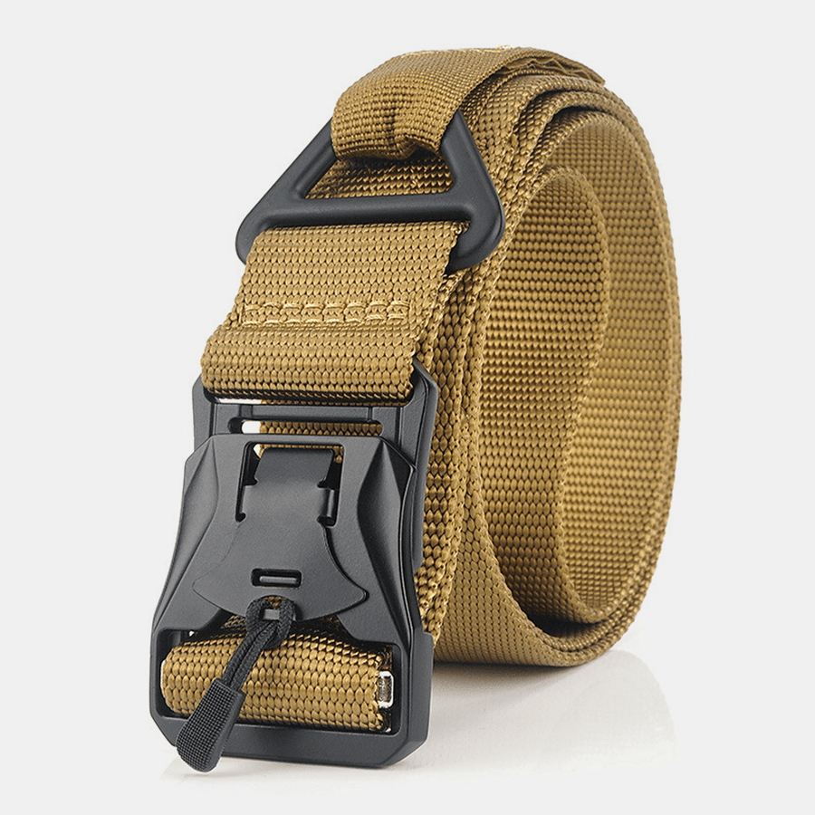 Men Nylon Braided 125Cm Magnet Quick Release Buckle Multifunctional Outdoor Military Training Tactical Belts - MRSLM