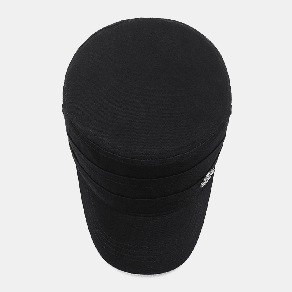 Men Adjustable Breathable Holes Design Military Cap Outdoor Travel Sunshade Cadet Hat Flat Cap - MRSLM