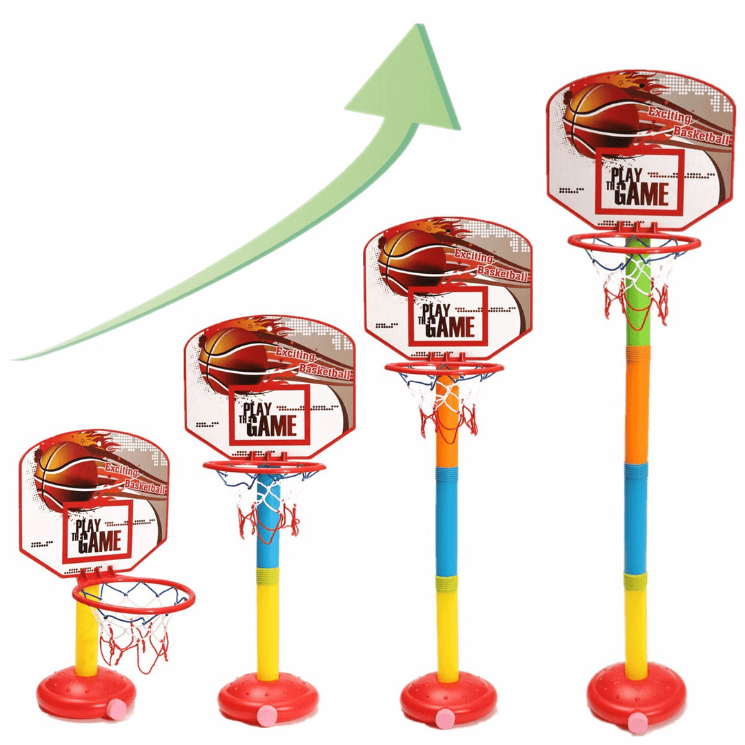 4-Gears Height Children 'S Outdoor / Indoor Liftable Basketball Stand Set with Basketball + Pump Home Fitness Kids Toys - MRSLM