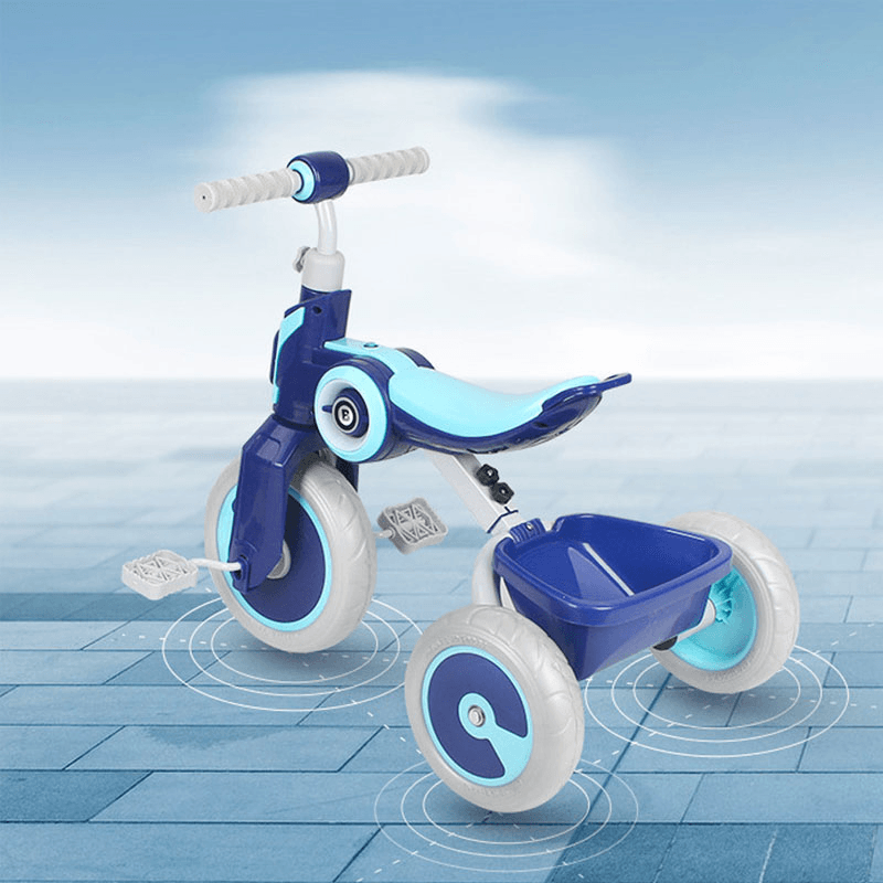 Children'S Tricycle Music Lights Non-Slip Stable Scooter Children'S Balance Car Kid'S Gifts Toys - MRSLM