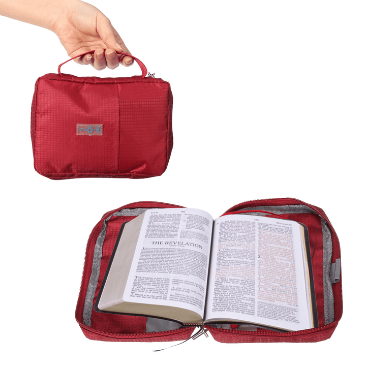 Large Bible Study Book Holy Cover Case Carry Bag Study Book Protective Canvas Handbag - MRSLM