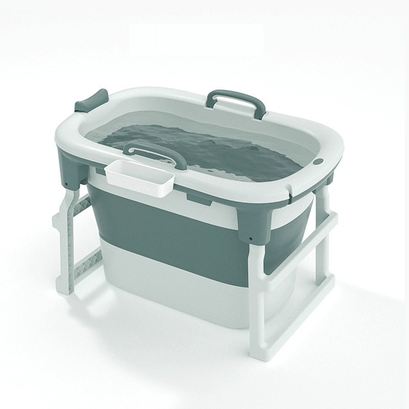 103X65X25.5Cm Heighten Folding Bathtub Bath Barrel Adult Basin Kid Swim Tub Spa Sauna Bathtub - MRSLM
