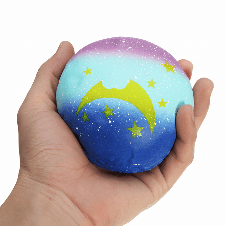 Squishy Starry Night Star Moon Bun Bread 9Cm Gift Soft Slow Rising with Packaging Decor Toy - MRSLM