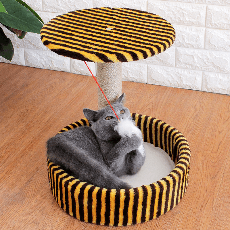 Detachable Cat Climbing Frame Sisal Material Cat Scratching Post Board Small Cat Jumping Platform Pet Bed - MRSLM