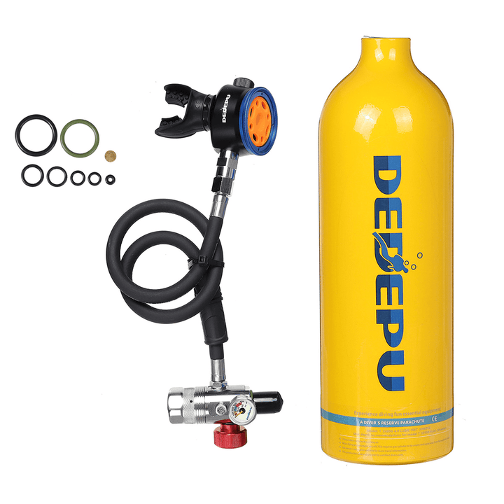 DEDEPU S5000+ Mini Scuba Diving Tank Set 1L Diving Tank with Scuba Converter Underwater Sport Mini Scuba Tank Accessories - MRSLM