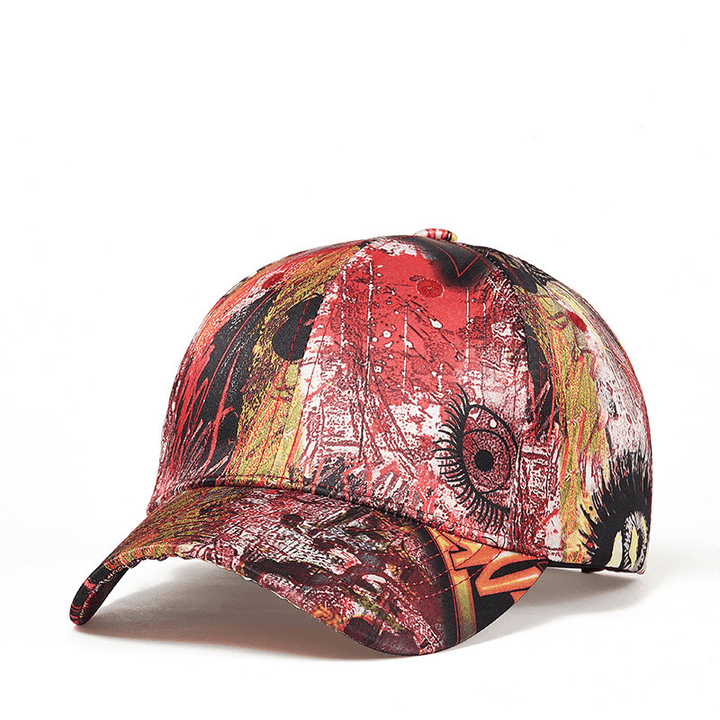 Men'S Outdoor Shading Street Personality Graffiti Hat - MRSLM