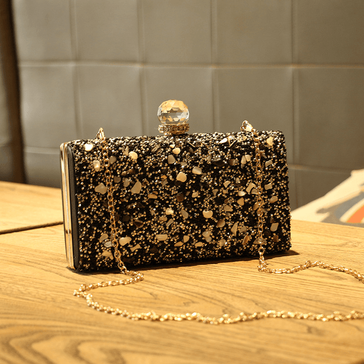 Women Fashion Crossody Bag Shoulder Bag Sequins Glitter Handbag - MRSLM