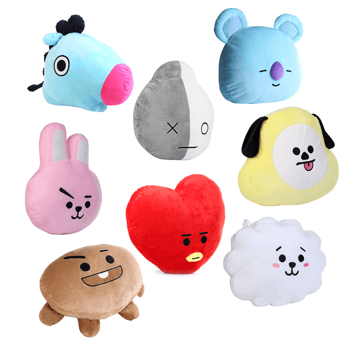 For KPOP BTS BT21 TATA SHOOKY RJ SUGA COOKY JIMIN Bed Plush Pillow Doll - MRSLM