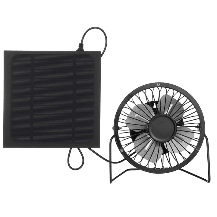 5W 5V 4Inch Solar Panel External Fan Portable Fan for Outdoor Travel - MRSLM