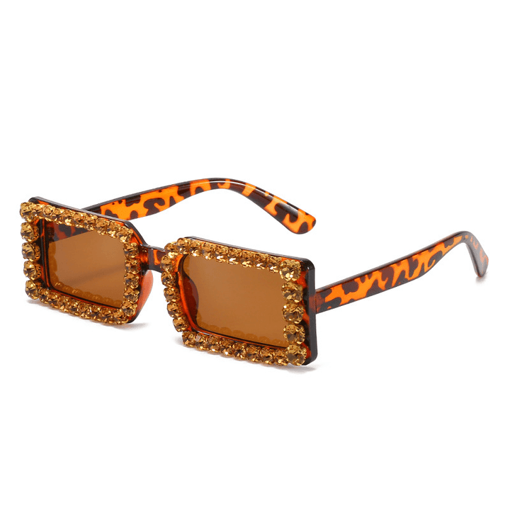 European and American Personality Diamond-Studded Square Glasses - MRSLM