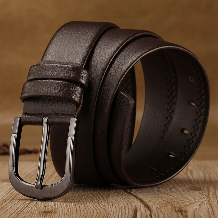 Men PU Leather Wear-Resistant 120CM Pin Buckle Retro Wild Casual Jeans Suits Belt - MRSLM