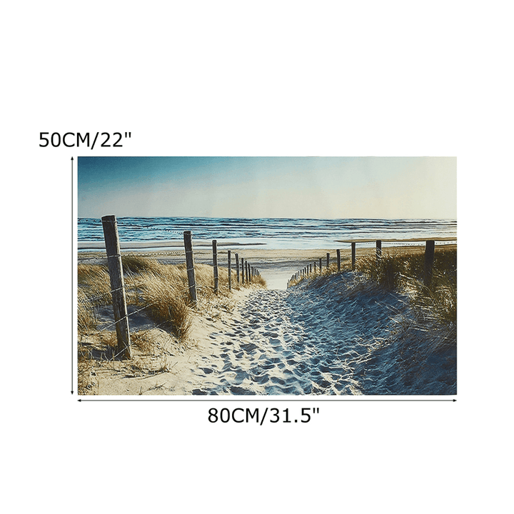 Ocean Beach Footprint Canvas Prints Paintings Wall Art Home Decor Unframed - MRSLM