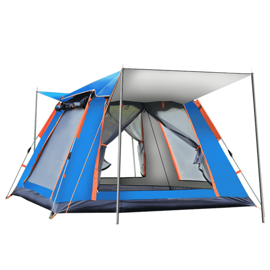 4-5 People Fully Automatic Set-Up Tent UV Protected Family Picnic Travel Sun Shelters Outdoor Rainproof Windproof Camping Tents - MRSLM