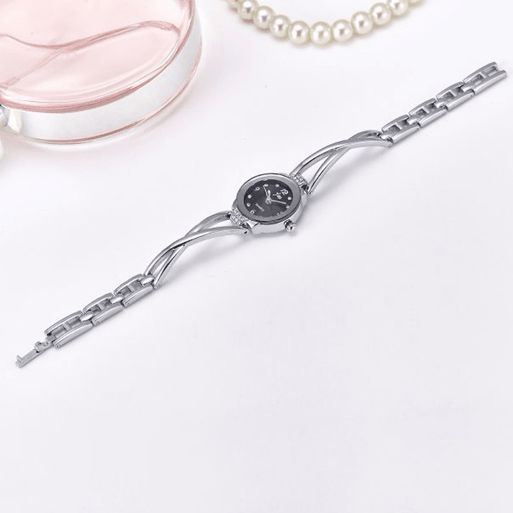 Fashion Women Steel Bracelet Ladies Dress Waterproof Quartz Watch - MRSLM