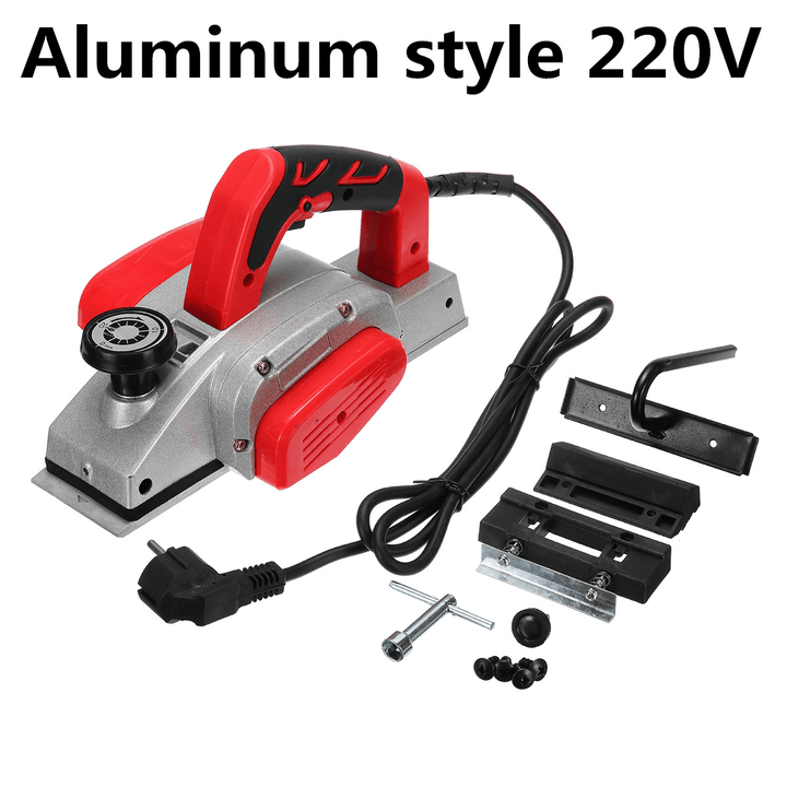 1300W Electric Wood Planer Hand Held Work Shop Woodworking Furniture Power Tool - MRSLM