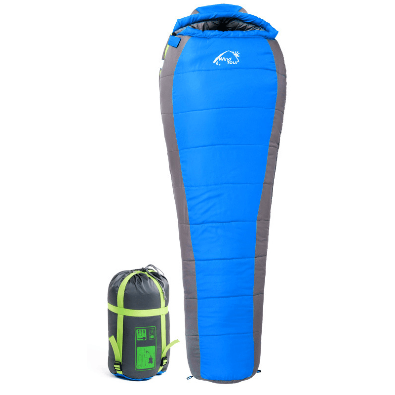 WIND TOUR Ultralight Outdoor Sleeping Bag 1.8KG Cotton Hiking Camping Sleeping Bag Splicing Thickened Thermal Heated Sleep Bag - MRSLM