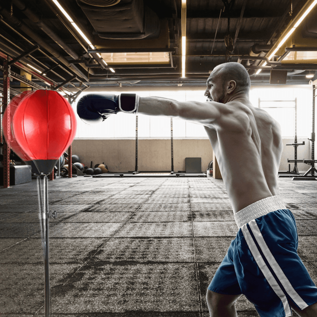 120-150Cm Adjustable Boxing Training Target Freestanding Punch Bag Adults Boxing Back Base Gloves Pump - MRSLM