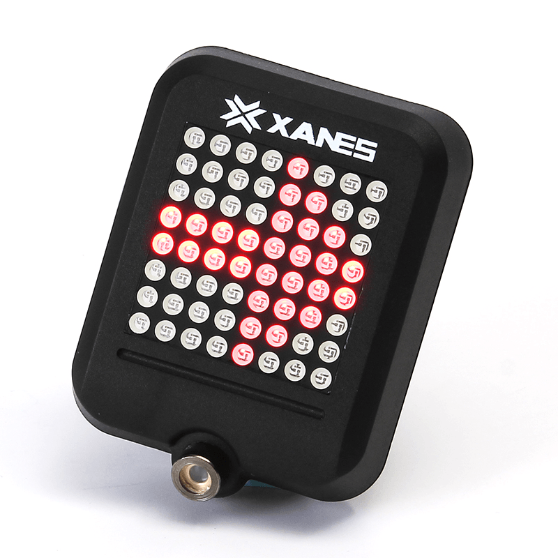 XANES 600LM German Standard Bike Front Light 64 LED Intelligent Brake Warning Bicycle Taillight Set - MRSLM