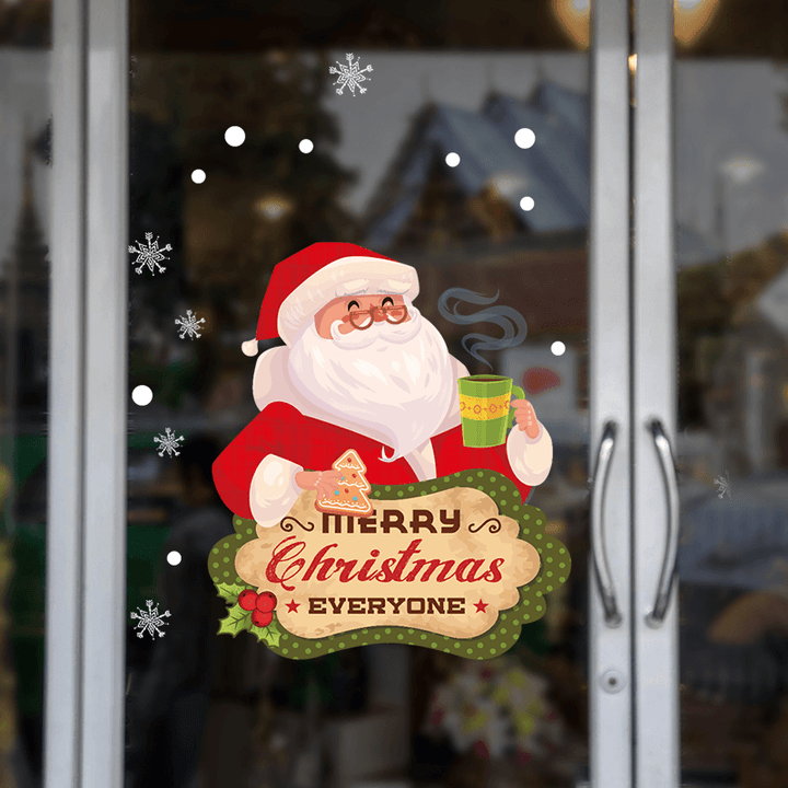 Miico XL505 Christmas Sticker Home Decoration Sticker Window and Wall Sticker Shop Decorative Stickers - MRSLM