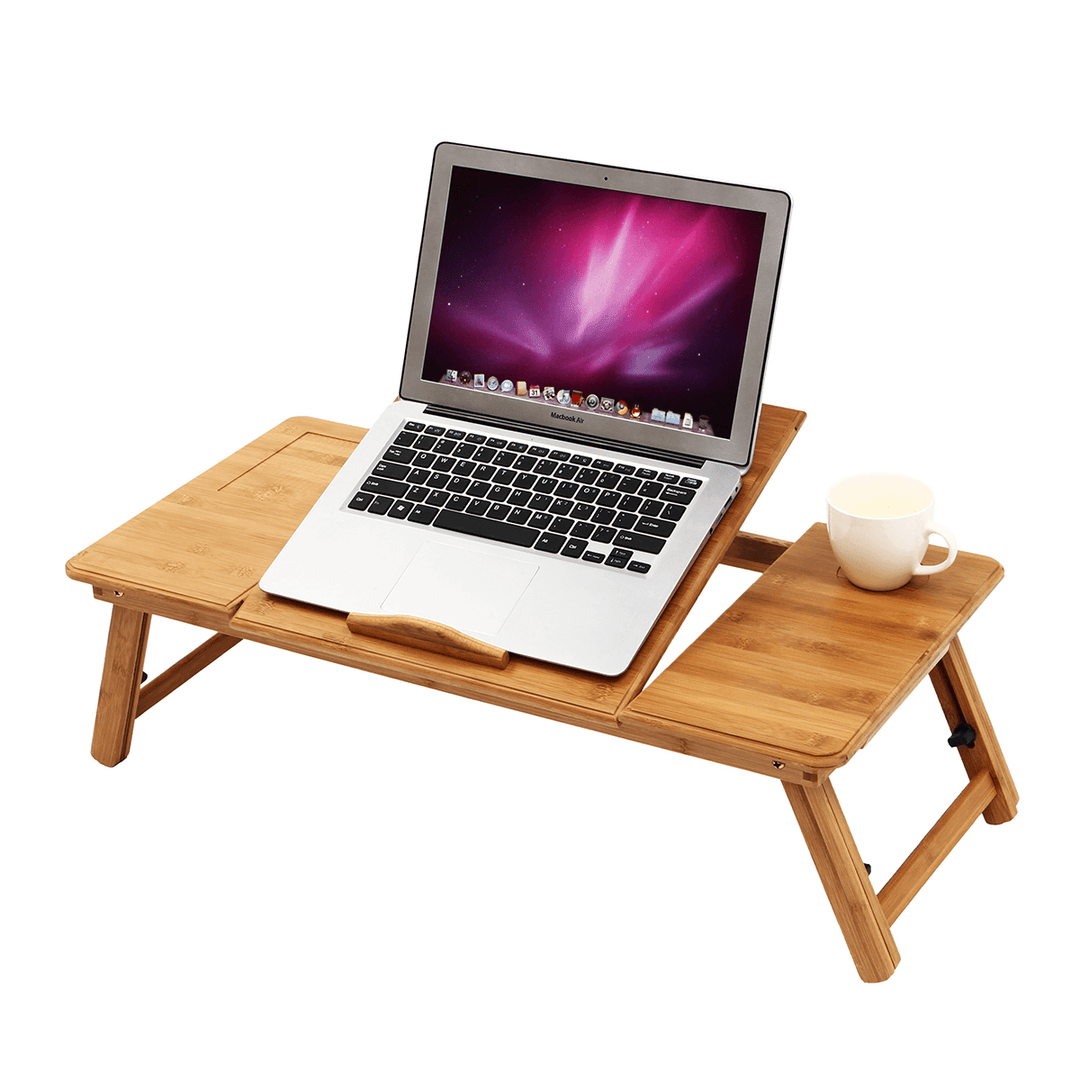50X30X4Cm Adjustable Foldable Laptop PC Desk Portable Bamboo Bed Notebook Table Holder - MRSLM