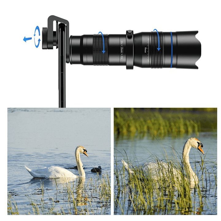 APEXEL HD 20-40X Telescope Zoom Lens Monocular Phone Camera Lens with Tripod & Storage Bag - MRSLM