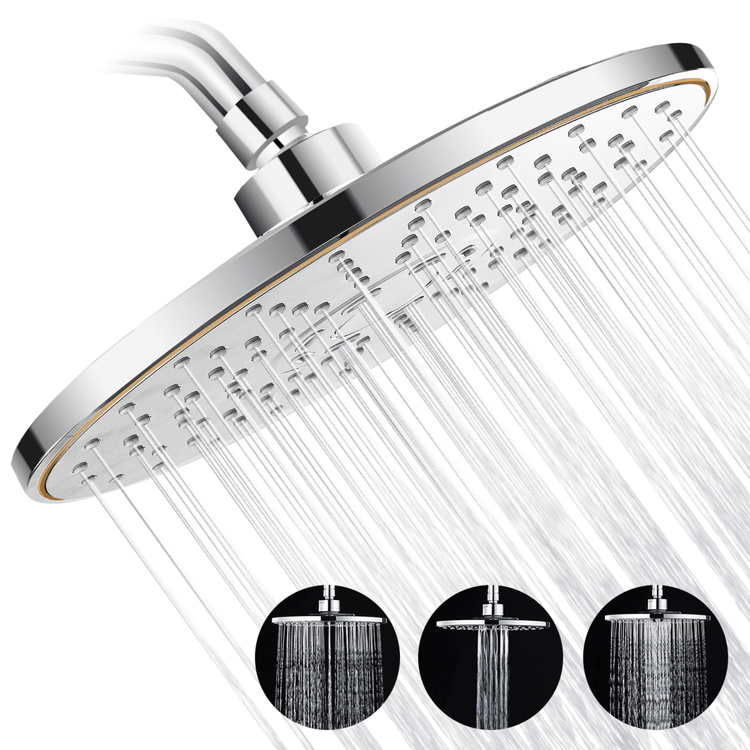 Self-Cleaning Nozzles round High Pressure Rainfall Shower Head 9.6L/Min Combo - MRSLM