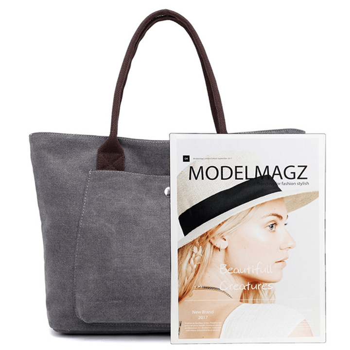 Vintage Simple Wild Tote Bags High Capacity Handbags for Women - MRSLM
