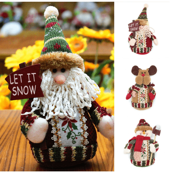 Christmas Supplies Snowman Decoration Cloth Old Man Dear Toy Doll - MRSLM