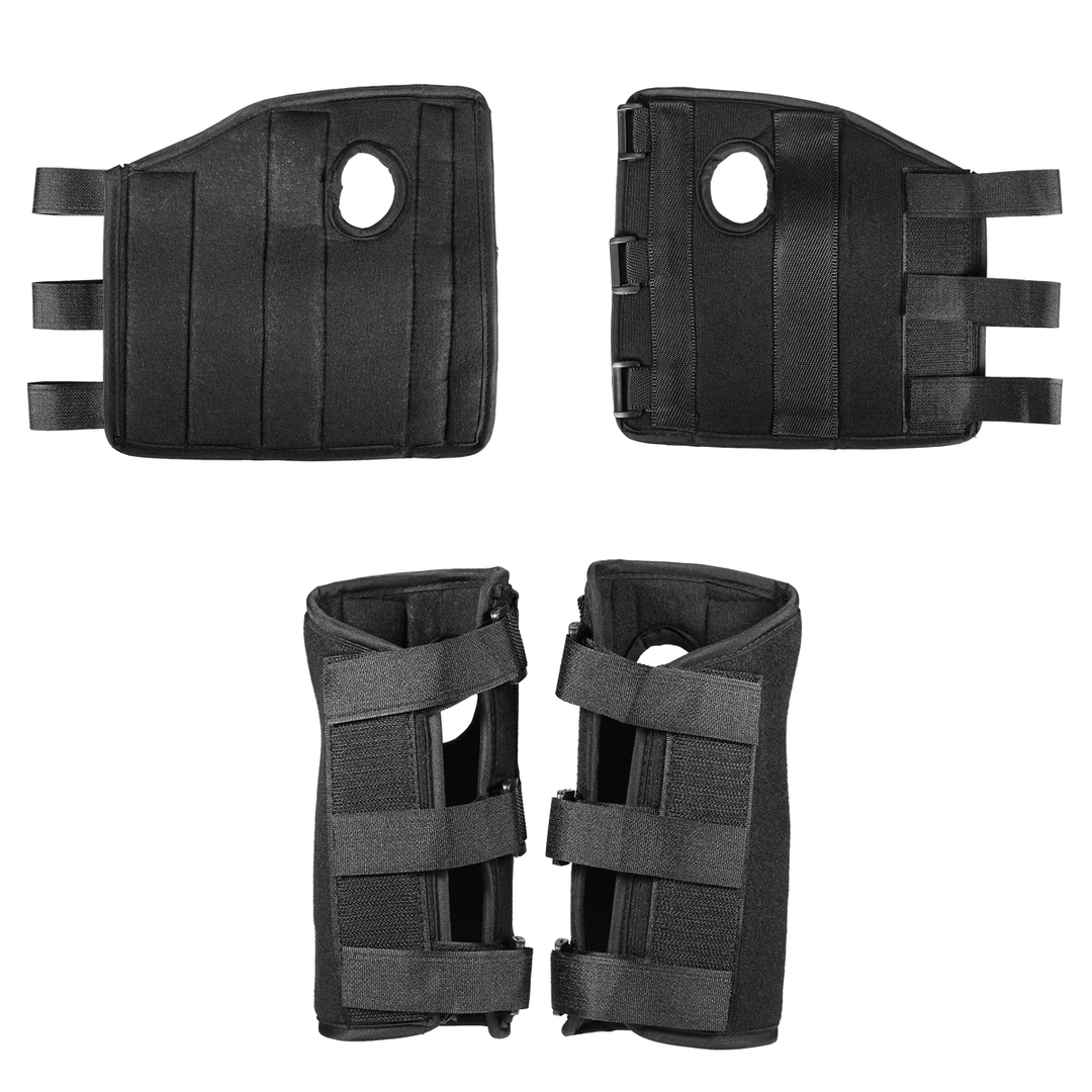 1Pair Right Left Hands Breathable Night Wrist Brace Sleep Support Carpal Tunnel Comfort Composite Fabric Wrist Splint Arthritis Sprain Gym 3 Straps Adjustable Metal Strip - MRSLM